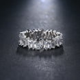 thumbnail image 3 of Jumpingount Moda Zirconia cúbica pequeñas alianzas de boda anillos ligeros anillo de dedo impermeable ahuecado joyería de mano para Ropa, zapatos y accesorios Miscelánea No.7, 3 of 6