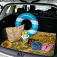 thumbnail image 2 of COEQINE Universal Car Trunk Mat All Weather Cargo Liner Floor Mat with Non-Slip Backing Scratch-proof Pet Cargo Mat Suitable for Most Car Models, Cute Dachshund Dog Sunflower, 2 of 7