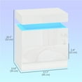 thumbnail image 3 of HOMCOM Nightstand Set of 2, Side Table with LED Lights, White, 3 of 10