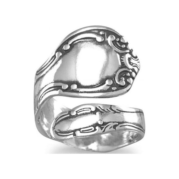 Spoon Ring Traditional Style Antiqued Sterling Silver Made in the USA