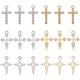 thumbnail image 1 of 48 colgantes de aleación con 6 estilos de dijes, con incrustaciones de diamantes de imitación, para manualidades de Pascua y bisutería (platino y oro claro)., 1 of 6