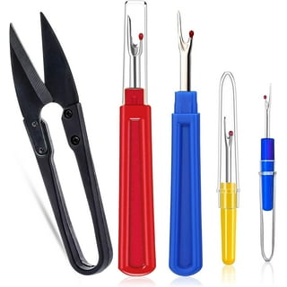 Blue Handle Sewing Unpicker Seam Ripper, Steel, Large Size 3.3 Inch And  Small Sizes 5.5 Inch, 2Pcs 