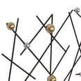 thumbnail image 5 of DecMode Black Metal Hanging Wall Art Décor with Silver and Bronze Beads for Contemporary or Modern Small Space, Bedroom, Living Room, Entryway, 24"W x 24"H, 5 of 8