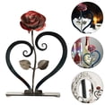 thumbnail image 3 of Adorno de flor de rosa para el Día de San Valentín, soporte de exhibición de rosas acrílicas en forma de corazón, mesa de tocador, adorno de rosas para decoración del hogar, 3 of 5
