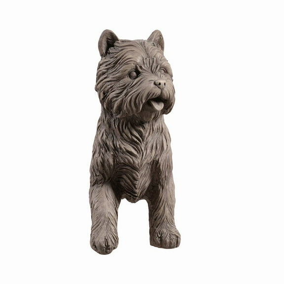 Hi-Line Gift Ltd. Cairn Terrier Garden Statue Gray Life Size Home Yard Decor