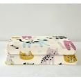 thumbnail image 3 of Cute Cat Sherpa Blanket for Girls Kawaii Animal Blanket for Kids Room Decoratives Blue Paws Printed Throw Blanket for Chair Fish Skull Skeleton Fleece Blanket Lovely Pet Plush Blanket Breathable, 3 of 6