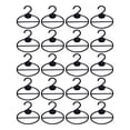 thumbnail image 3 of 20x Oval Scarf Shawl Tie Holder Devices Multi Use Space Saving Portable Display Black 17cm, 3 of 9