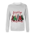 thumbnail image 3 of Hot Sale! Chandail en Molleton de Noël pour Famille Chandail en Molleton Assorti pour Femmes Ensemble Chandail de Noël Imprimé Col Rond pour Maman Gris Maman:2TG, 3 of 4