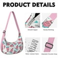 thumbnail image 2 of Beach Watermelon Crossbody Bag Lightweight Nylon Adjustable Strap Summer Fruit Tropical Pattern Print Aesthetic Watermelon Lovers Cute Sunshine Summer Party Fresh Geometric Refresh Small Purse, 2 of 5