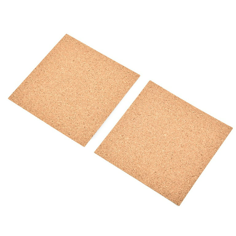 BEFORYOU 60 Pack Self-Adhesive Cork Round Squares - 4x 4 Cork Backing Sheets Mini Wall Cork Tiles for Coasters and DIY Crafts (Square)
