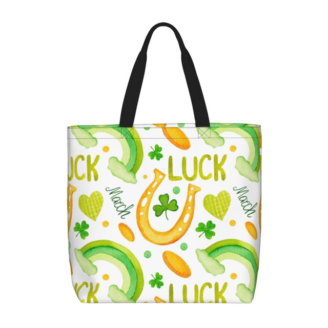 Fotbe St Patrick's Day1 Bolsa Tote con Estampado para Mujer, Bolsos con Cremallera, Bolsa de Hombro Casual de Gran Capacidad con Bolsillos Internos