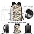 thumbnail image 6 of Uourmeti Personalized 17 Inch Backpack for Travel School, Smooth Zippers Soft Touch Large Capacity Daypack, US Wild Horse, 6 of 6
