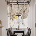 thumbnail image 3 of Farmhouse Wood Grain Balloon Curtains for Windows, Bedroom Curtains 54 Inch Length, Vintage Country Barn Gate Brown Tie Up Curtains Panels Thermal Insulated Bathroom Curtains Window 42"x54", 3 of 8