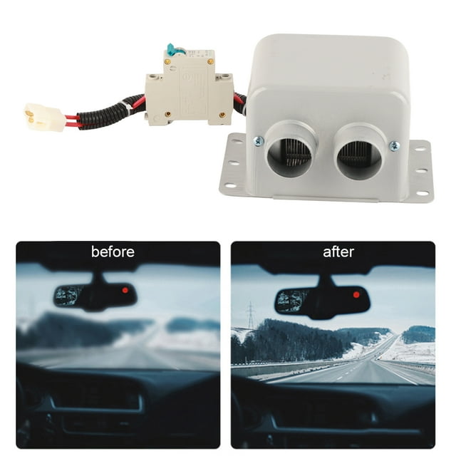 CHICIRIS - Calentador de coche portátil de 800 W 2 orificios calentador eléctrico de coche calentador de invierno desempañador de ventana desempañador blanco ANGGREK Otros