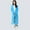 Blue, variant on Mchoice Women's Outdoor Travel Fashion Adult Raincoat Thick Transparent EVC Raincoat
