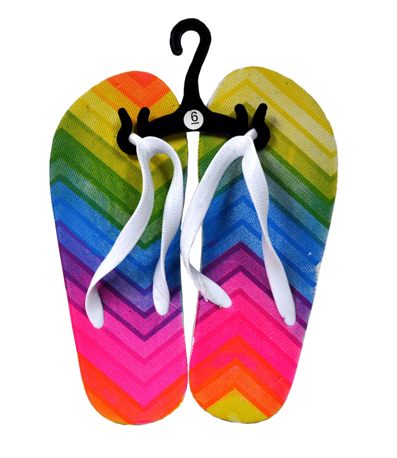 boys rainbow flip flops