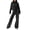 Black, variant on Yokua Matching Sweat Sets for Women Casual Zip Up Jacket Sweatshirt and Sweatpants Set Soft Cozy Matching Athleisure Sets