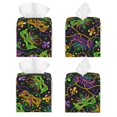 thumbnail image 2 of Kdxio Mardi Gras Surface Print Tissue Box Cover,Square Decorative PU Leather Facial Paper Case Organizer Holder Dispenser for Bathroom,Night Stands,Desk,Car 5.2''X5.2''X5.2'', 2 of 8