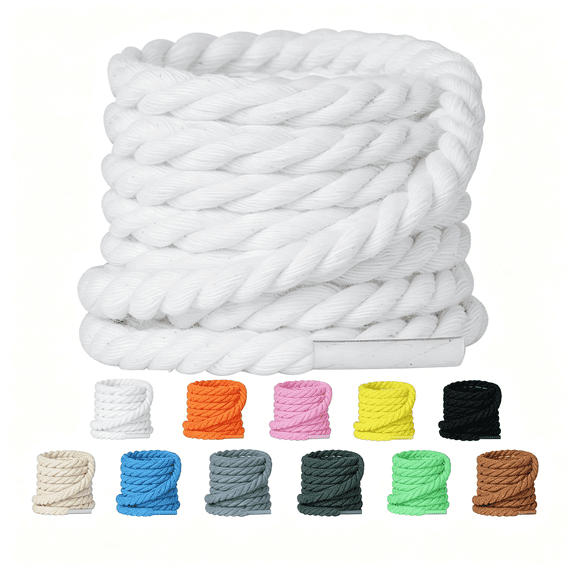 BZCOE 2 Pairsthick Rope Shoe Laces for Sneakers, Round Chunky Shoelaces for Men Women Shoes Chunky Rope Design Comfortable Durable Shoe Strings