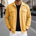 thumbnail image 2 of JAJAHO Mens Long Sleeve Button Up Shirts Jacquard Casual Pocket Comfortable Collared Solid Color Business Work Shirt Stylish Tops, 2 of 4