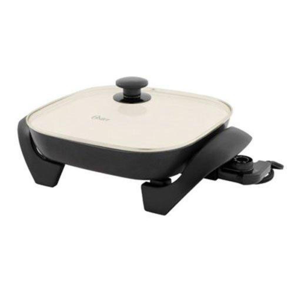 Oster CKSTSKFM12WECO DuraCeramic Electric Skillet, 12Inch, Black