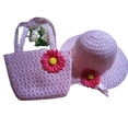 thumbnail image 3 of Sombrero de paja para niños Sombrero de sol para niños Bolso para bebé Conjunto de dos piezas, 3 of 4