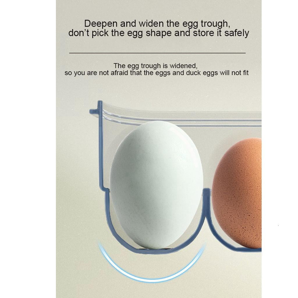 HannLk Transparent Refrigerator Egg Storage Holder Box 18-Grid/24Grid Kitchen Freshness