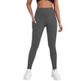 thumbnail image 4 of HKYNLAG Leggings for Women High Waisted Yoga Pants Stretch Casual Fitness Workout Running Ankle Legging Gray 2XL, 4 of 6