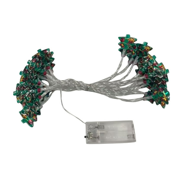 Xihbxyly Guirnalda de Luces Navideñas, 20 Led Blanco Cálido, Funciona con Pilas, 3 M de Largo, Decoración Navideña para Interiores y Exteriores, Ideal para Ventanas y Puertas, Funciona con 3 Pilas Aa