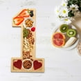 thumbnail image 2 of Number Tray Serving Platter, 11.6-Inch Wooden Cheese and Fruit Board for Birthday Parties, Holiday Snack Displays, 2 of 4