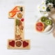 thumbnail image 2 of Bandeja de números 2025: bandeja de madera para quesos y frutas para fiestas, tabla de embutidos grande de 29 cm con marco de números rellenable para cumpleaños, aniversarios y reuniones festivas., 2 of 4
