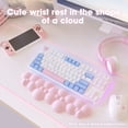 thumbnail image 2 of MANBASNAKE Keyboard Wrist Rest,Memory Foam Wrist Pad Smooth Fiber Hand Rest for TKL Keyboard,Ergonomic Nonslip Comfortable Cushion Set,Typing Pain Relief,Support for Office,PC Gaming,Laptop,Mac(Pink), 2 of 8