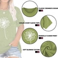 thumbnail image 4 of XCHQRTI Women's Dragonfly Tee Shirts Plus Size Graphic Tshirts Flower Oversized Tops with Dragonflies Short Sleeve, 4 of 10