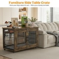 thumbnail image 3 of GIKPAL 38 Inch Dog Crate With Padded Wooden, Dog Kennels for Inside With 2 Door Wheeled for Heavy Medium to Large Dogs, 3 of 9