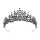 thumbnail image 1 of KAKOWELY 1 corona de cristal estilo barroco con encantador adorno para el cabello (negra), 1 of 4