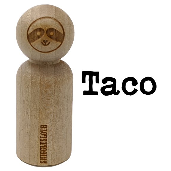 Taco Fun Text Rubber Stamp for Scrapbooking Crafting Stamping - Small 3/4 Inch