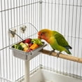 thumbnail image 5 of Spill-Proof Bird Feeder for Cage Chew-Proof Stainless Steel Hanging Birds Food Bowl with Acrylic Cover No-Mess Parrot Feeder for Lovebirds Parakeets Conures 5.9", 5 of 6