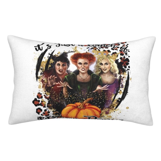 Fundas de almohada Hocus Pocus, fundas de almohada mullidas súper suaves y acogedoras con cremallera, 20 x 30 pulgadas, dormitorio, sofá, sillón, funda de almohada para todas las estaciones