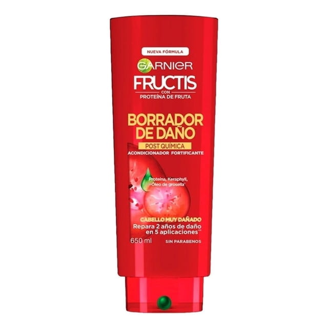 Acondicionador Garnier Fructis borrador de daño post química 650 ml