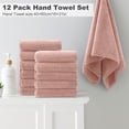 thumbnail image 2 of Jessy Home 12 Pack Hand Towel Set 16"x31" Soft Highly Absorbent Quick Dry Bathroom Bath Hand Towels Microfiber Plush Towels, 2 of 6