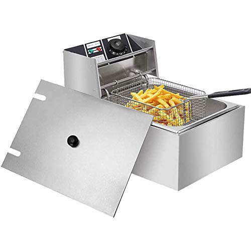 WeChef 11.7L Commercial Electric Deep Fryer Restaurant Countertop Fryer  with Timer Drain