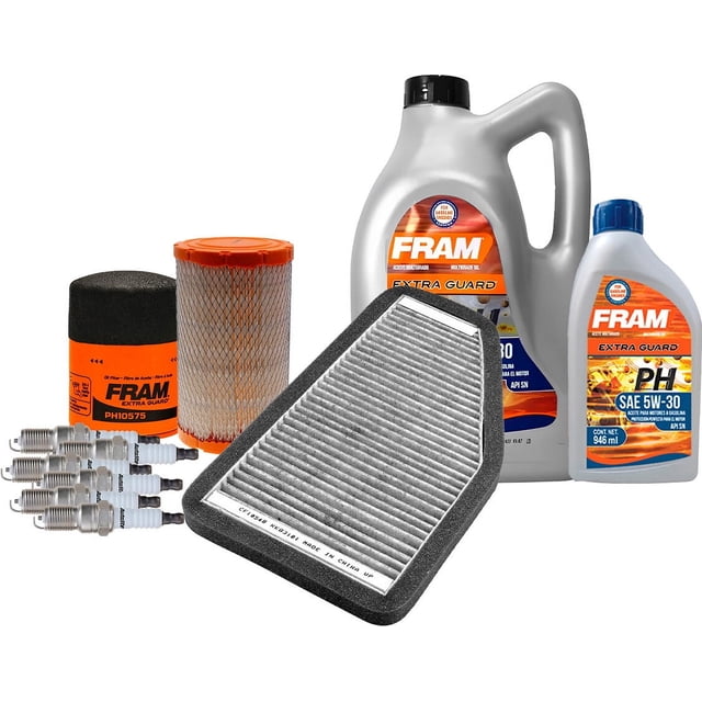 Kit De Afinación Con Aceite 5W30 Mineral, Bujías Cobre, Filtro De Aire, Filtro De Aceite Y Filtro De Cabina 11 Piezas Compatible con Ford Escape V6 3.0L DE 2009 A 2012