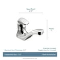 thumbnail image 2 of Moen M-PRESS Chrome One-Handle Metering Lavatory Faucet, 2 of 2