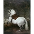 thumbnail image 2 of Velazquez, Diego 12x14 Black Ornate Wood Framed with Double Matting Museum Art Print Titled - A White Horse, 2 of 4