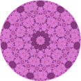thumbnail image 1 of Ahgly Company Indoor Round Patterned Neon Pink Area Rugs, 3' Round, 1 of 6
