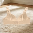 thumbnail image 5 of Hrsba No Underwire Bra,Solid Color Supportive Push Up Breathable Lightweight Regular Wear Intimates for Women, 5 of 7