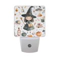 thumbnail image 6 of Yayeee LED Plug in Night Light for The Home with Auto Dusk to Dawn Light Sensors, 2 Pack, Watercolor Halloween Girl, 6 of 6