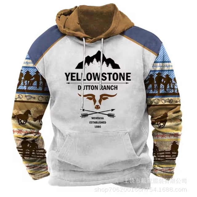 Sudadera con capucha Retro para hombre, ropa informal diaria con estampado 3D de gran tamaño, otoño, cubierta Harajuku para hombre