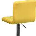 thumbnail image 3 of Home Square Quilted Vinyl Upholstery Bar Stool in Yellow - Set of 2, 3 of 11