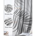 thumbnail image 3 of Gray Palm Leaf Blackout Curtains Light Blocking Print Window Curtains, Tropical Botanical Leaves Minimalist Thermal Insulated Window Drapes for Living Room Kitchen Cafe (2 Panels, 104"W x 84"L), 3 of 8
